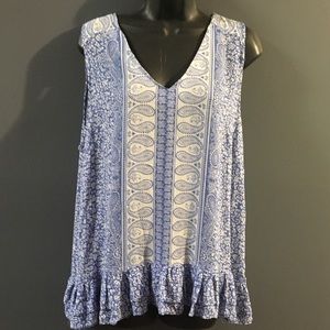 Woman’s paisley top